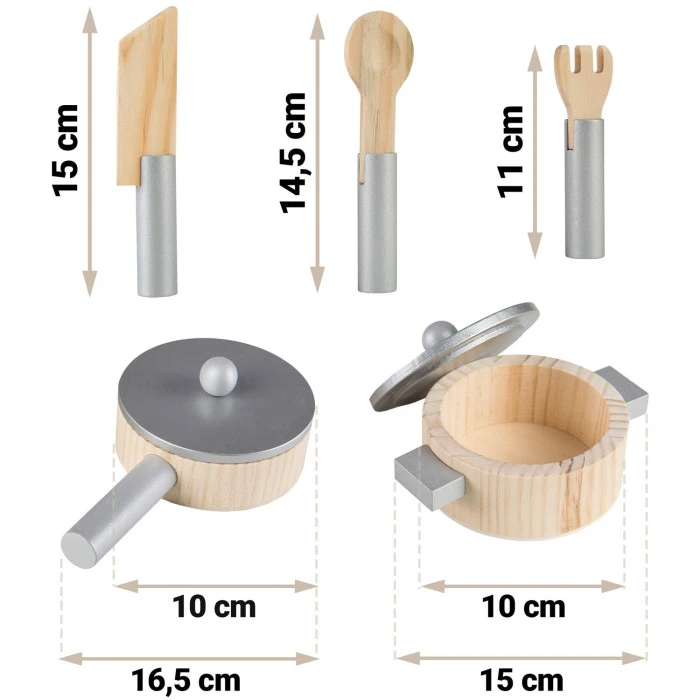 Кухня детская деревянная Ricokods 60 x 30 x 85 см