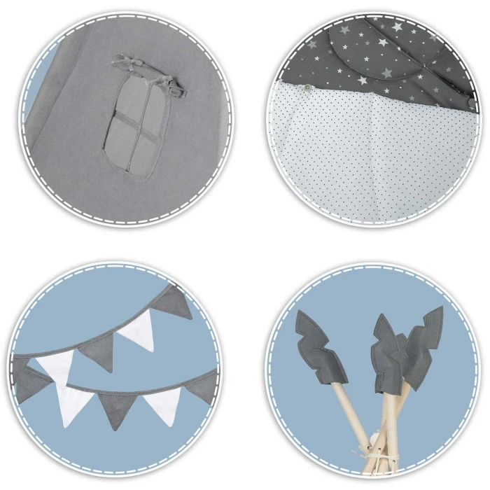 Вигвам детский NK-406 Nukido серый