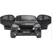 Детская аккумуляторная машинка BMW X6M XXL для 2 детей Черная