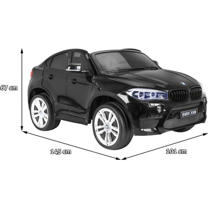 Дитяча акумуляторна машинка BMW X6M XXL для 2 дітей Чорна