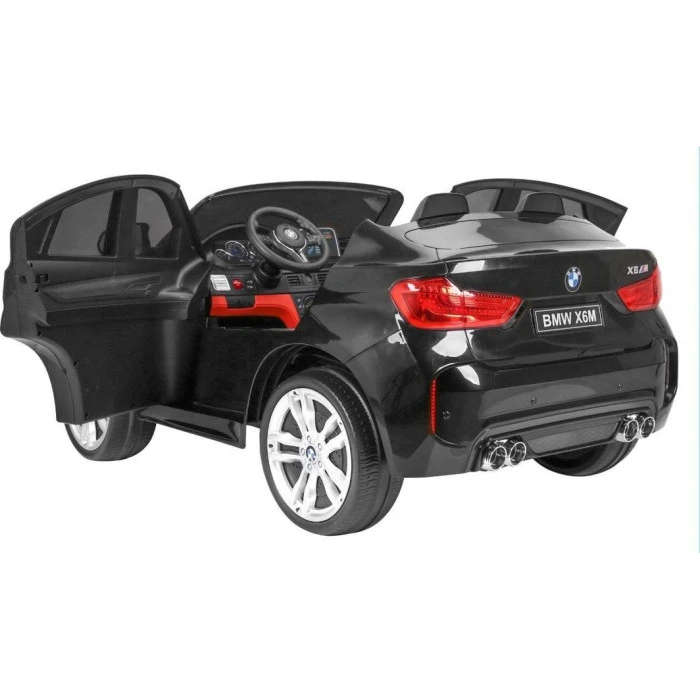 Дитяча акумуляторна машинка BMW X6M XXL для 2 дітей Чорна