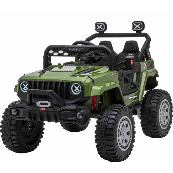 Дитячий акумуляторний позашляховик OFF ROAD Зелений
