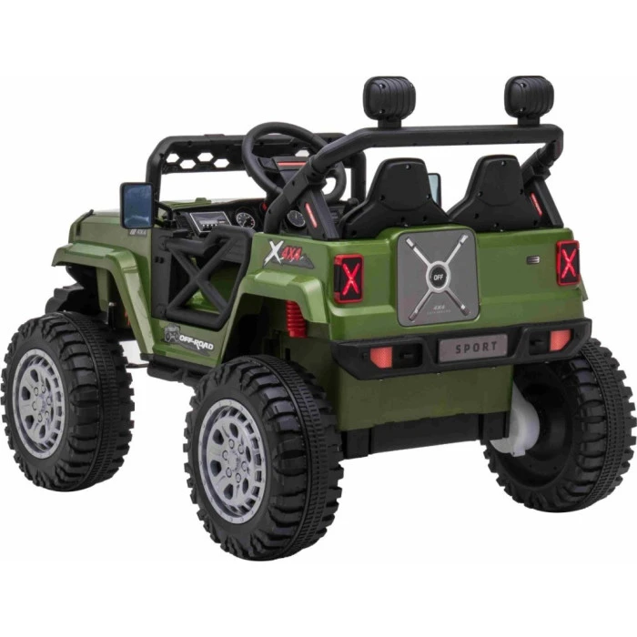 Дитячий акумуляторний позашляховик OFF ROAD Зелений