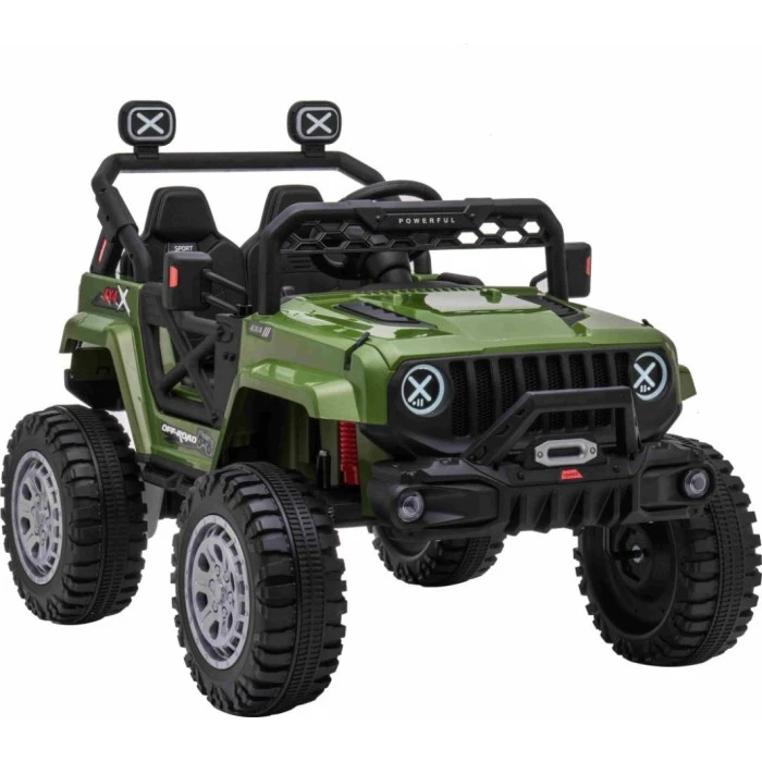 Дитячий акумуляторний позашляховик OFF ROAD Зелений