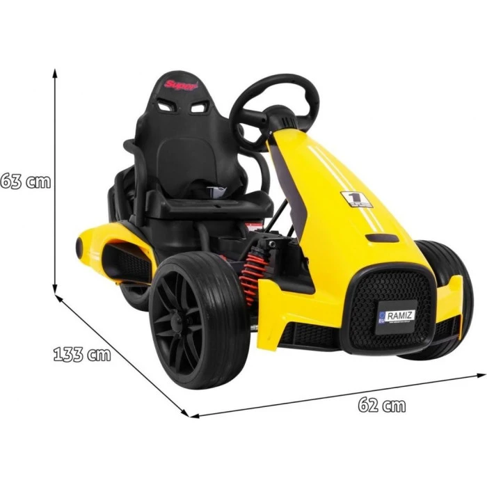 Детский аккумуляторный картинг Bolid XR-1 Желтый