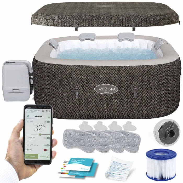 Джакузі-SPA надувне Bestway 6001R Lay-Z Cabo 6‑місне