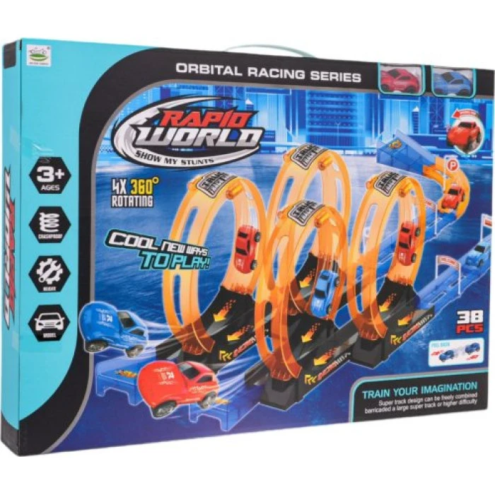 Детская гоночная трасса «Огненная петля» + автомобили 38эл.