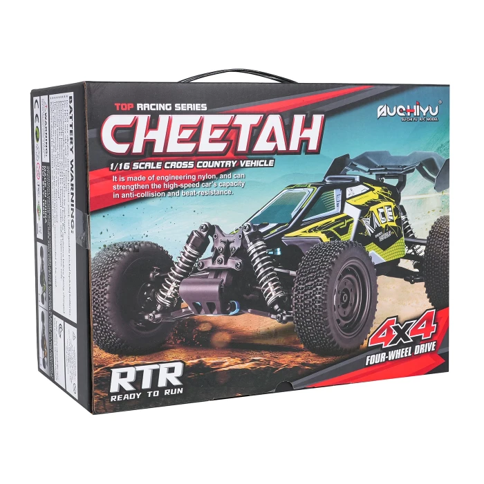 Дитяча машинка Ramiz CHEETAH 16201 на дистанційному керуванні, масштаб 1:16, чорно-зелена