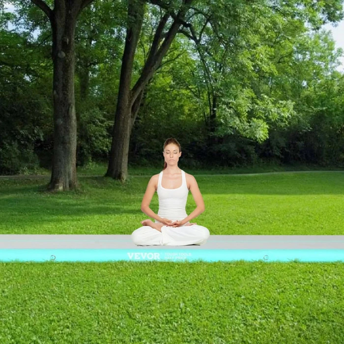 Надувной коврик VEVOR 498 x 101 x 10 см, бело-мятный