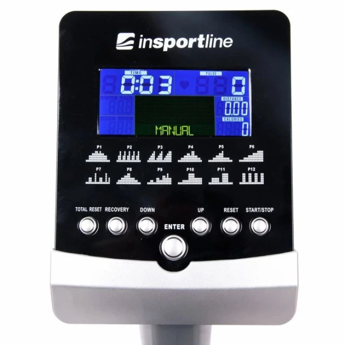 Гребной тренажер магнитный InSPORTline RW60 + нагрудный черный ремень