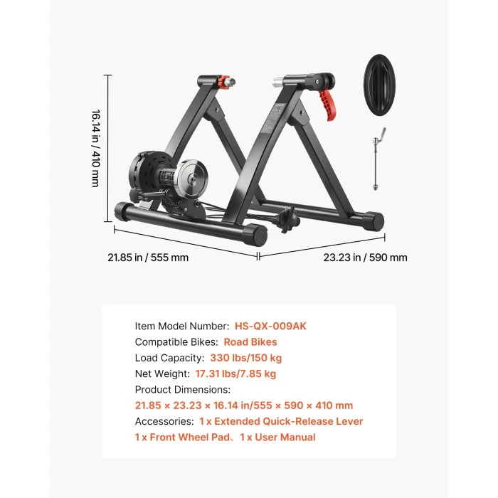 Велотренажер для колес VEVOR 660,4-736,6 мм/700C