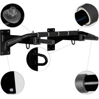 Турнік стінний гімнастичний для підтягувань, чорний Movit 350 кг