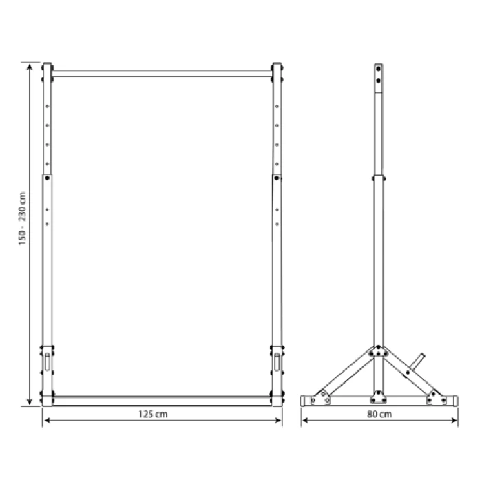 Турник стационарный для подтягиваний с перилами до 280кг K-Sport KSSL060