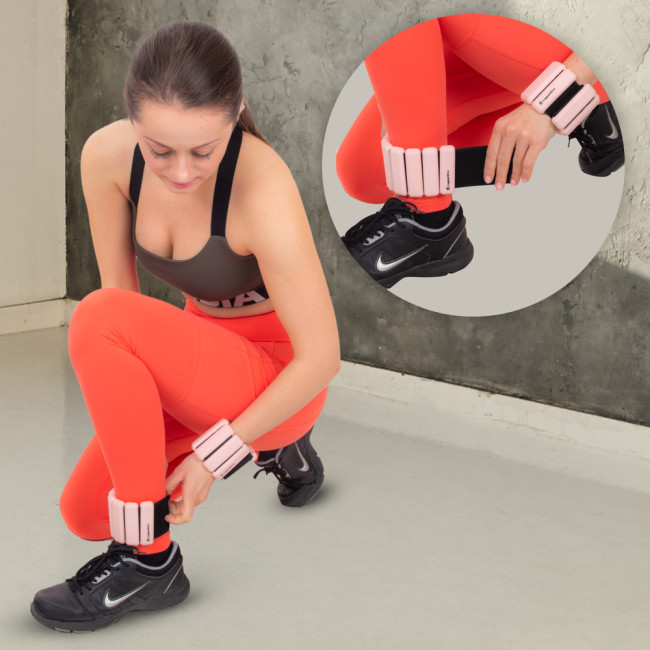 Весовые нагрузки для лодыжек или запястья inSPORTline Brace - розовые