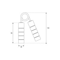 Еспандер кистьовий алюмінієвий K-Sport 68 кг