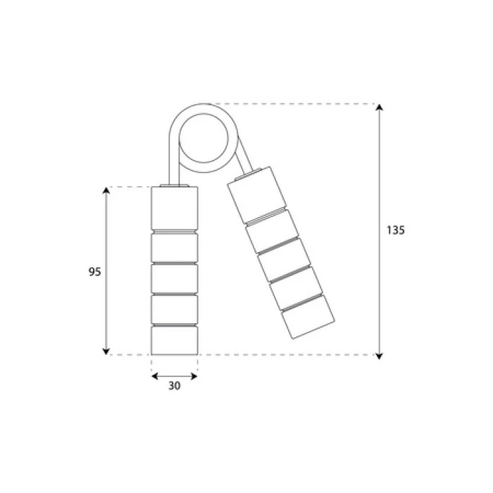 Эспандер кистевой алюминиевый K-Sport 68 кг