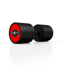 Гантель стальная прорезиненная Marbo Sport 42,5 кг красная<br>