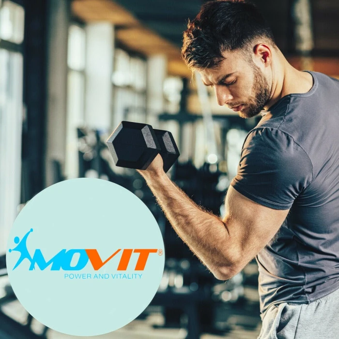 Гантели Movit прорезиненные 2 х 4 кг