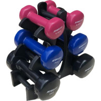 Гантели виниловые ENERO FIT VDB со стойкой, 7 кг