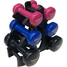 Гантели виниловые ENERO FIT VDB со стойкой, 7 кг