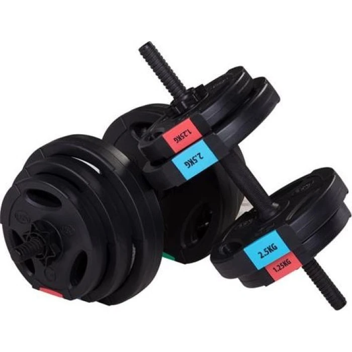 Гантели битумные HMS 2 x 15 кг.