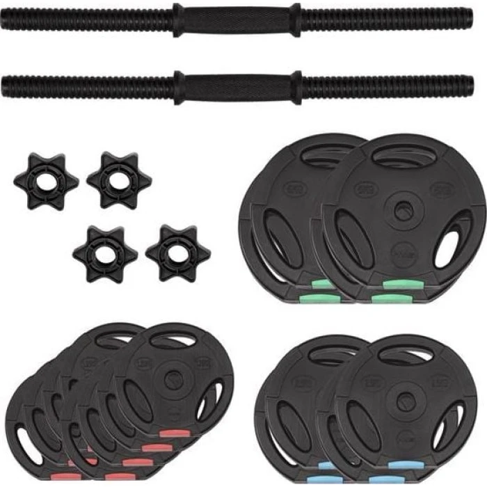 Гантели битумные HMS 2 x 15 кг.