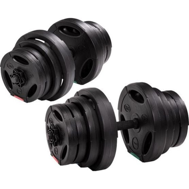 Гантели битумные HMS 2 x 15 кг.
