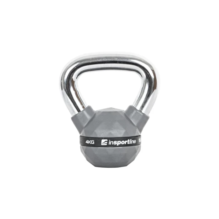 Гиря з гумовим покриттям inSPORTline Kettlebell PU 4 кг