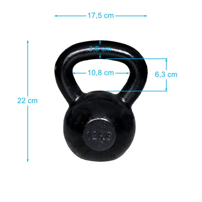Гиря чавунна SPARTAN Kettle Ball, 12 кг