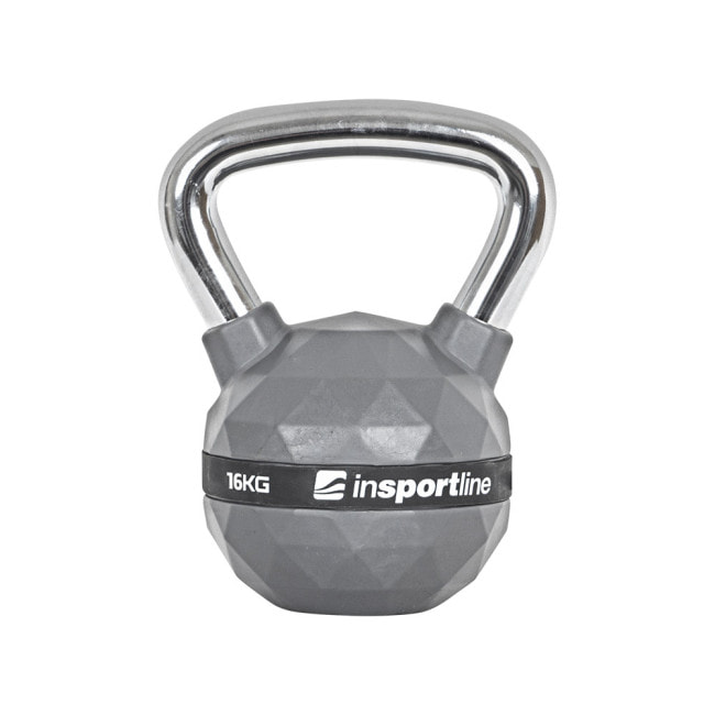 Гиря с резиновым покрытием inSPORTline Kettlebell PU 16 кг