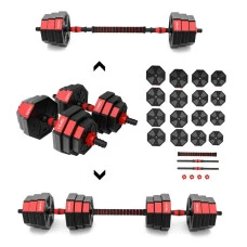 Гантелі розбірні HMS SGK30 з перехідником для штанги, 30 кг