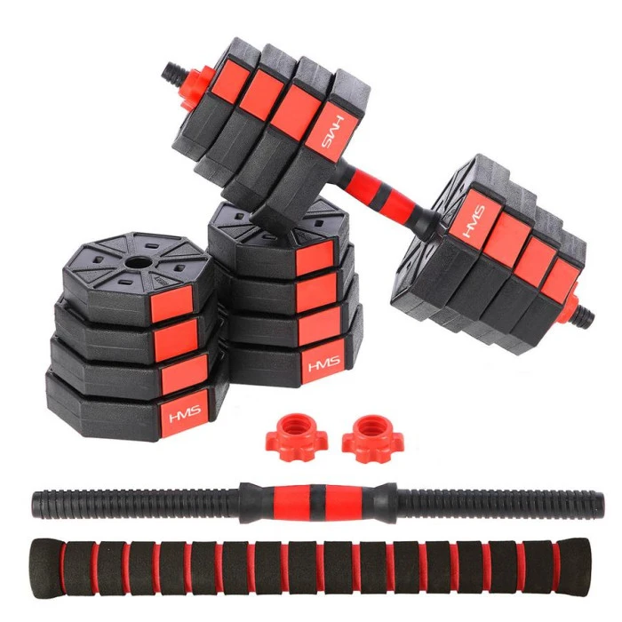 Гантелі розбірні HMS SGK30 з перехідником для штанги, 30 кг