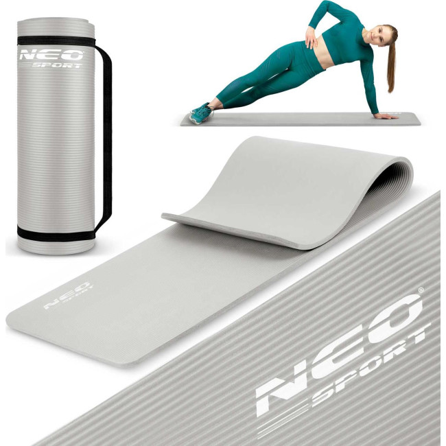 Фитнес-коврик Neo-Sport NS-922 183 x 60 x 1 см - серый