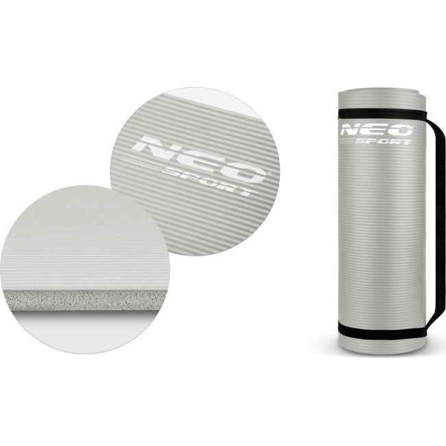Фитнес-коврик Neo-Sport NS-922 183 x 60 x 1 см - серый