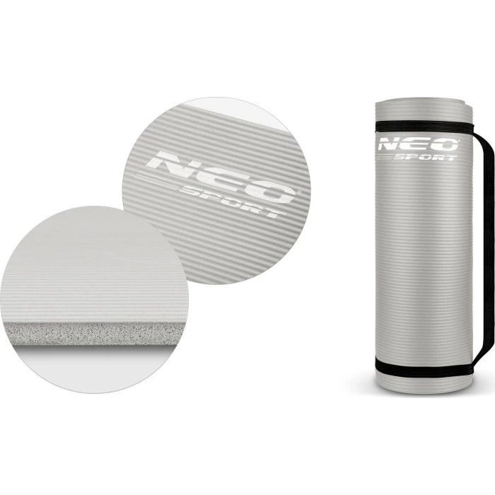 Фітнес-килимок Neo-Sport NS-922 183 x 60 x 1 см - сірий