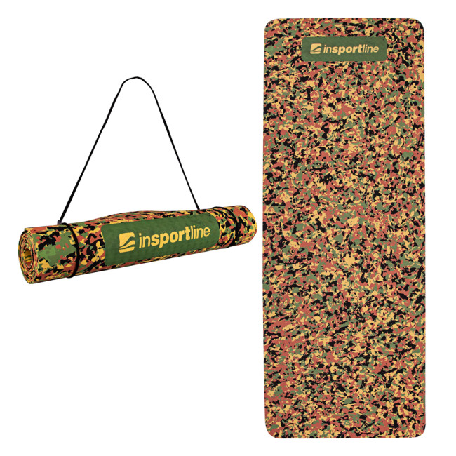 Гимнастический коврик inSPORTline Camu 173x61x0,4 cm - коричневый камуфляж