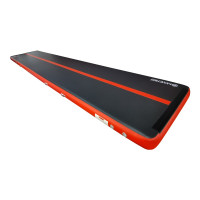 Мат гімнастичний надувний MASTER, 800 x 150 x 20 см, чорно-червоний