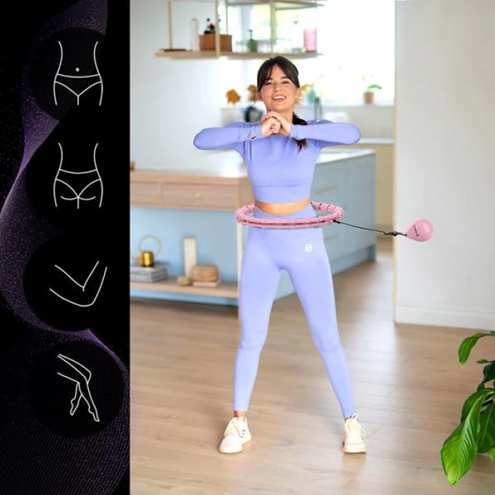 Обруч с весом HMS HHW02 светло-розовый