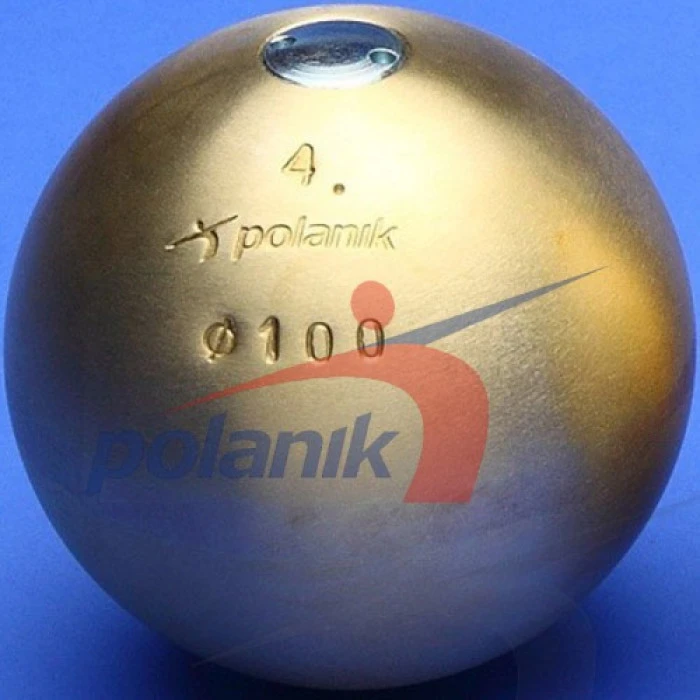 Мяч латунный соревновательный Polanik 4 кг, диам. 100 мм; IAAF I-00-0198