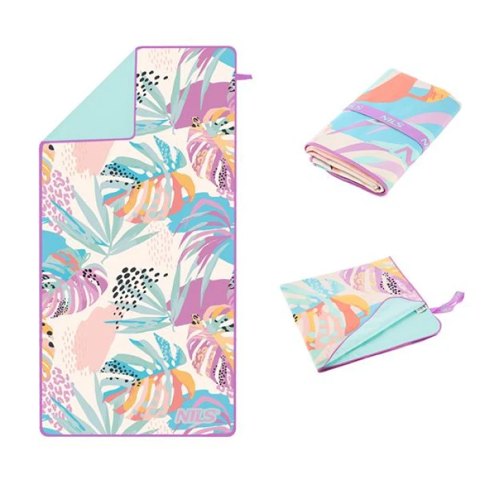 Полотенце из микрофибры 160х80 см NILS NCR14 FLORA