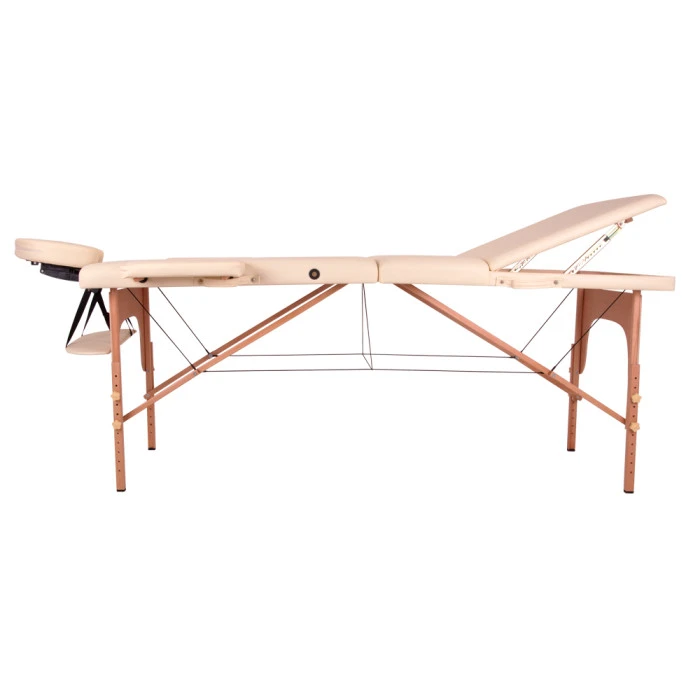 Массажный стол inSPORTline Japane 3-Piece Wooden – кремово-желтый