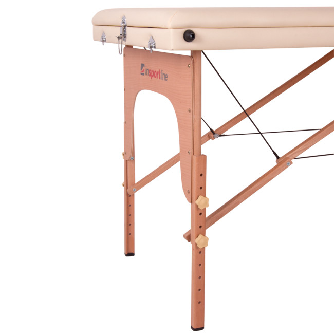 Массажный стол inSPORTline Japane 3-Piece Wooden – кремово-желтый