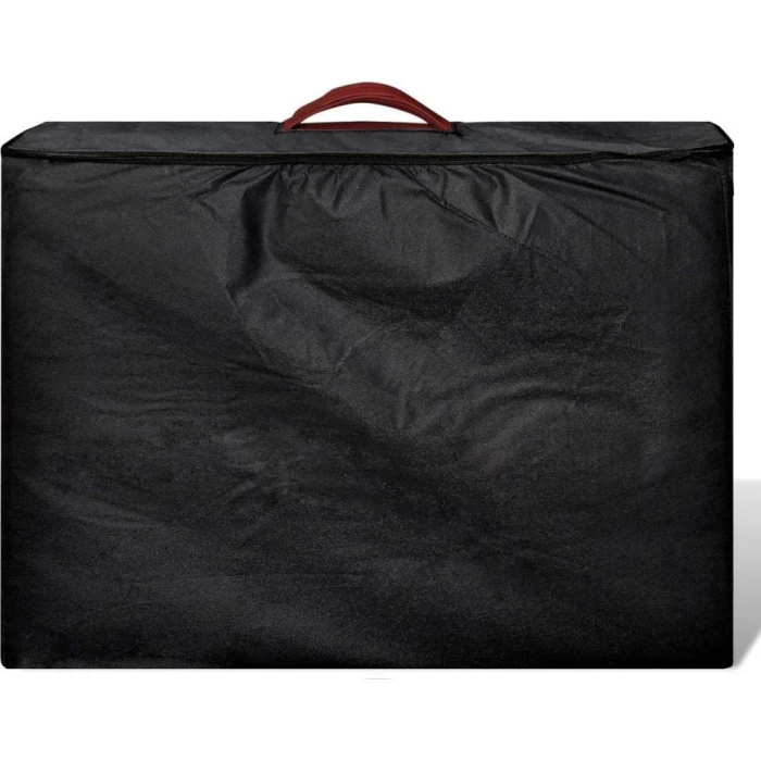 Массажный стол на 4 зоны с деревянной рамой vidaXL красный