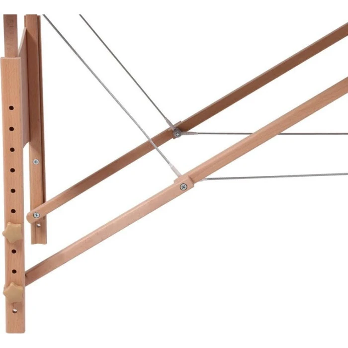 Массажный стол на 4 зоны с деревянной рамой vidaXL красный