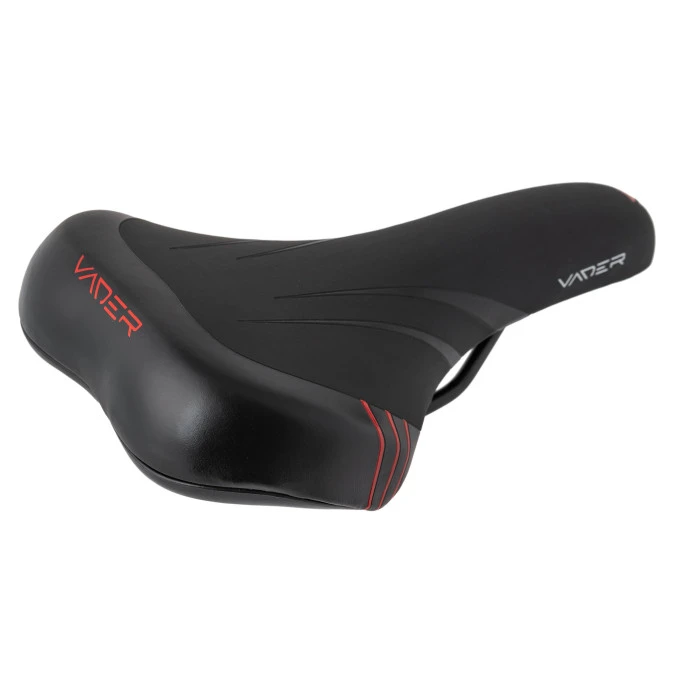 Сідло MTB cross VADER VD1151d-05 для чоловіків, чорно-червоне