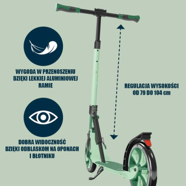 Самокат HUDORA BIGWHEEL Advanced 205 (14151) зелений