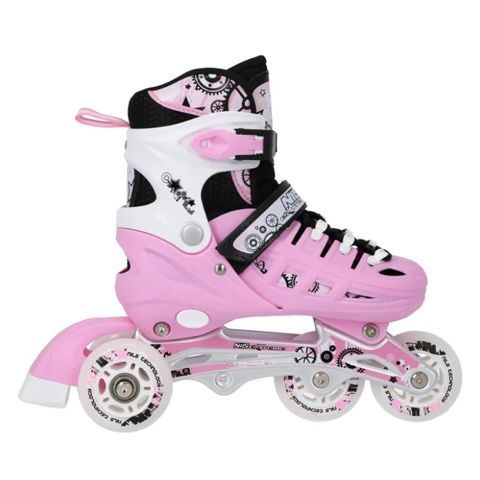 Роликові ковзани 4в1 NILS EXTREME NH10905 розмір M 35-38, рожеві