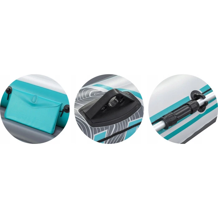 Лодка надувная Bestway Hydro-Force Adventure Elite X4 315 х 165 см, голубовато-серая