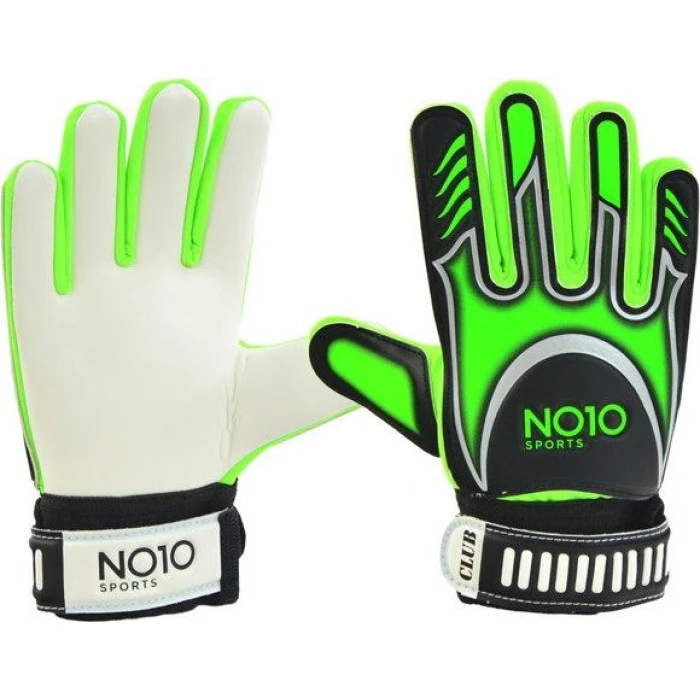 Перчатки вратарские NO10 Club 56094 г.4, черно-зеленые