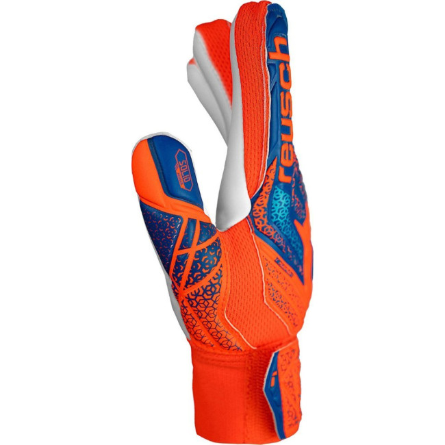 Перчатки вратарские Reusch Attrakt Starter Solid Finger Support Junior 5472511 2290 г.8, оранжево-синие